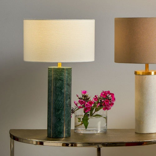 Product photograph of Olivia S Naples Marble And Gold Metal Tall Table Lamp In Green from Olivia's.