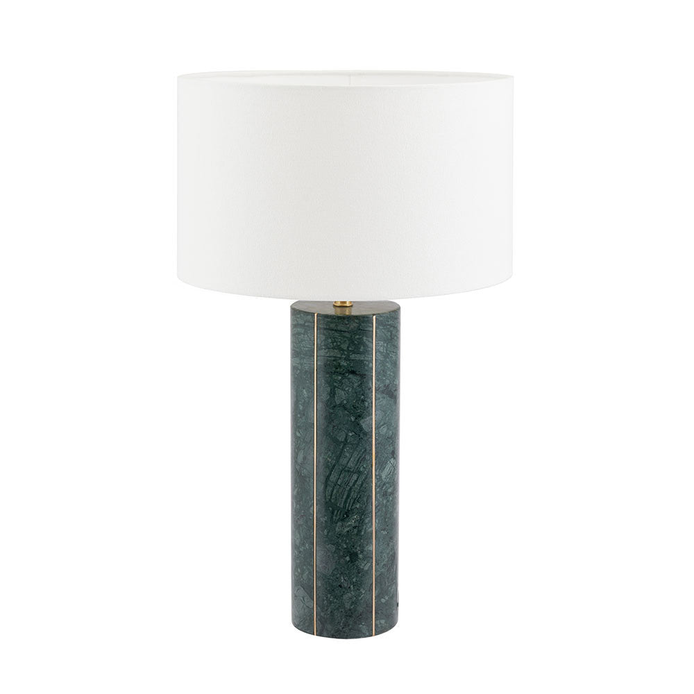 Olivias Naples Marble And Gold Metal Tall Table Lamp In Green