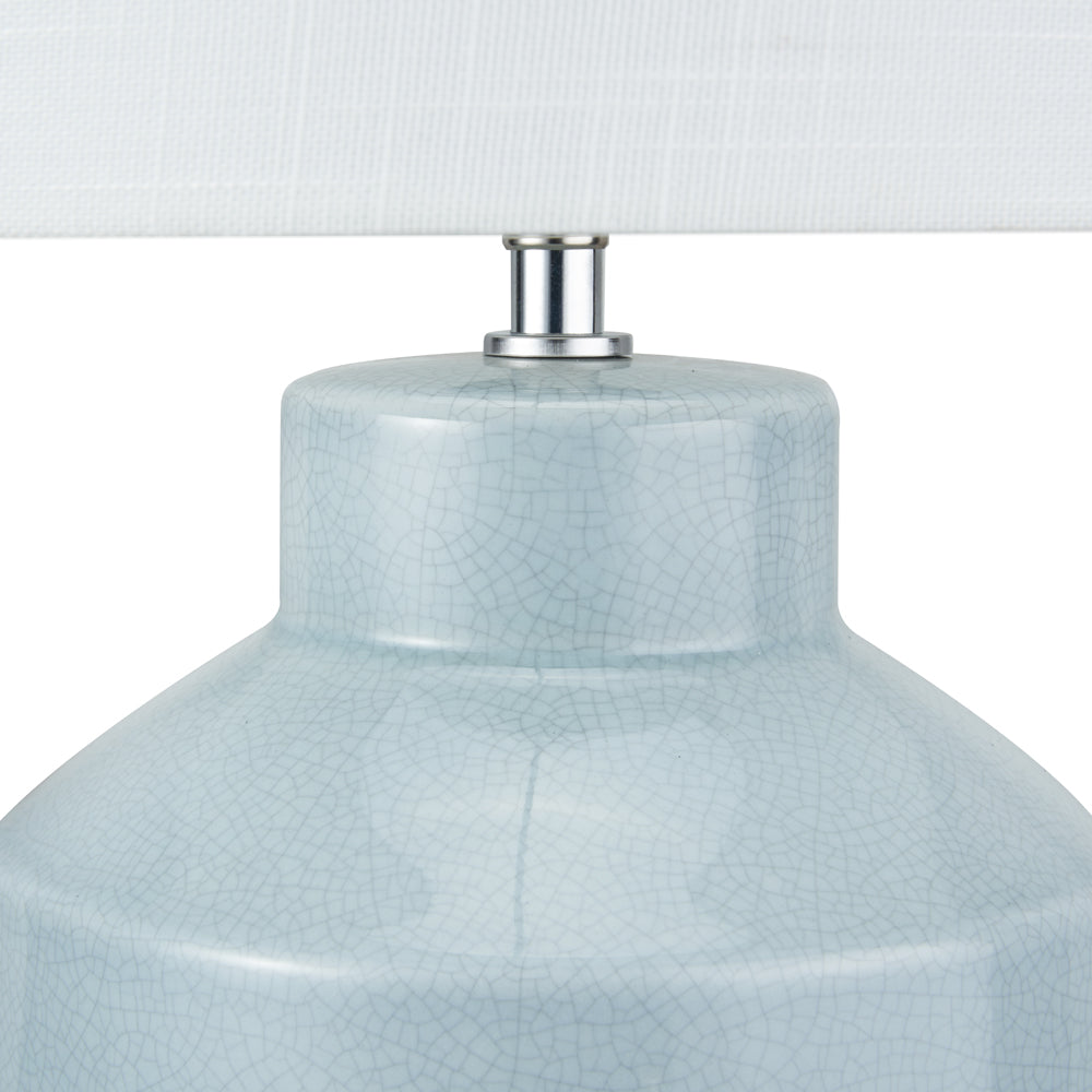 Product photograph of Olivia S Nala Crackle Effect Table Lamp In Duck Egg Blue from Olivia's.