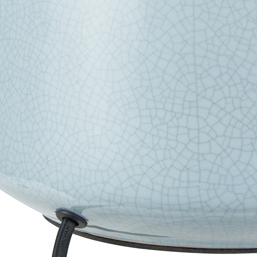 Product photograph of Olivia S Nala Crackle Effect Table Lamp In Duck Egg Blue from Olivia's.