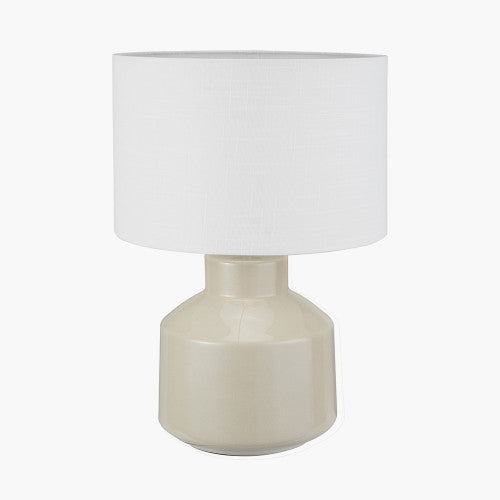 Product photograph of Olivia S Nala Crackle Effect Table Lamp In Cream from Olivia's