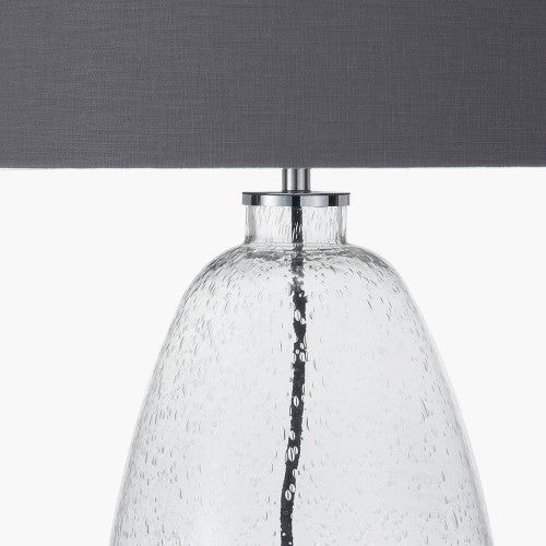 Product photograph of Olivia S Kirsty Organic Shape Tall Clear Bubble Glass Table Lamp from Olivia's.