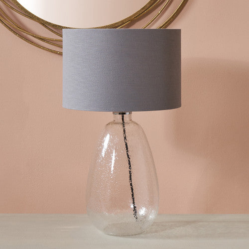 Product photograph of Olivia S Kirsty Organic Shape Tall Clear Bubble Glass Table Lamp from Olivia's.
