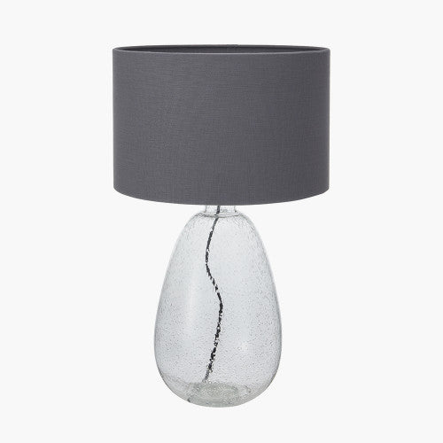 Product photograph of Olivia S Kirsty Organic Shape Tall Clear Bubble Glass Table Lamp from Olivia's