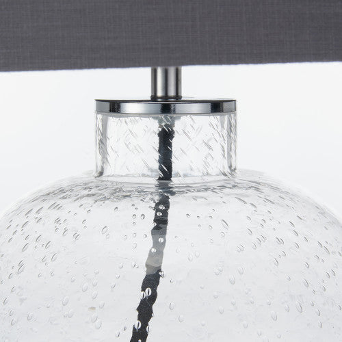 Product photograph of Olivia S Kirsty Organic Shape Clear Bubble Glass Table Lamp from Olivia's.