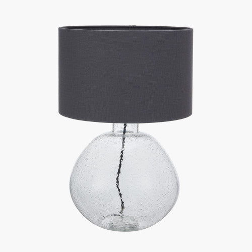 Product photograph of Olivia S Kirsty Organic Shape Clear Bubble Glass Table Lamp from Olivia's