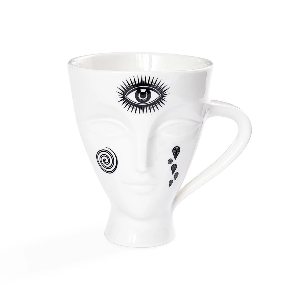 Jonathan Adler Inked Giuliette Cup White And Black