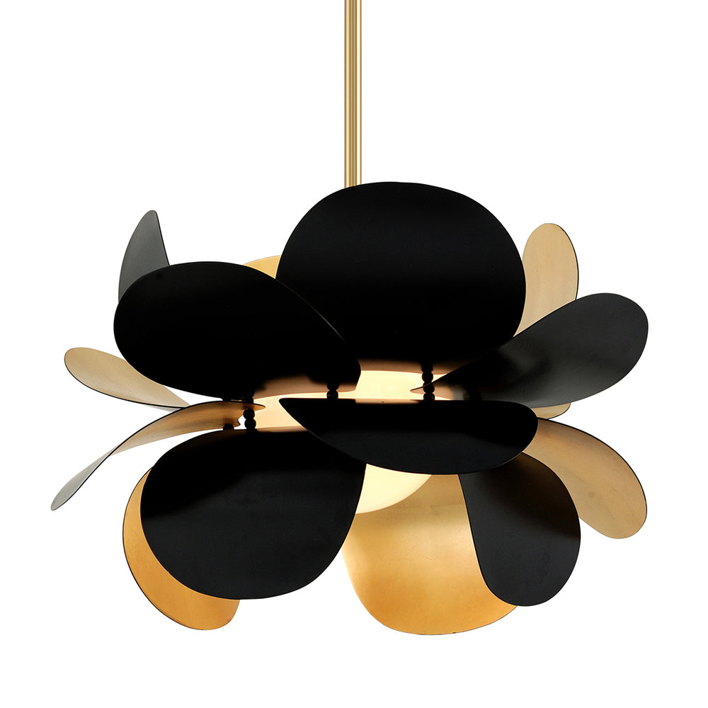 Product photograph of Hudson Valley Lighting Ginger Black Base And Opal White Shade Chandelier from Olivia's