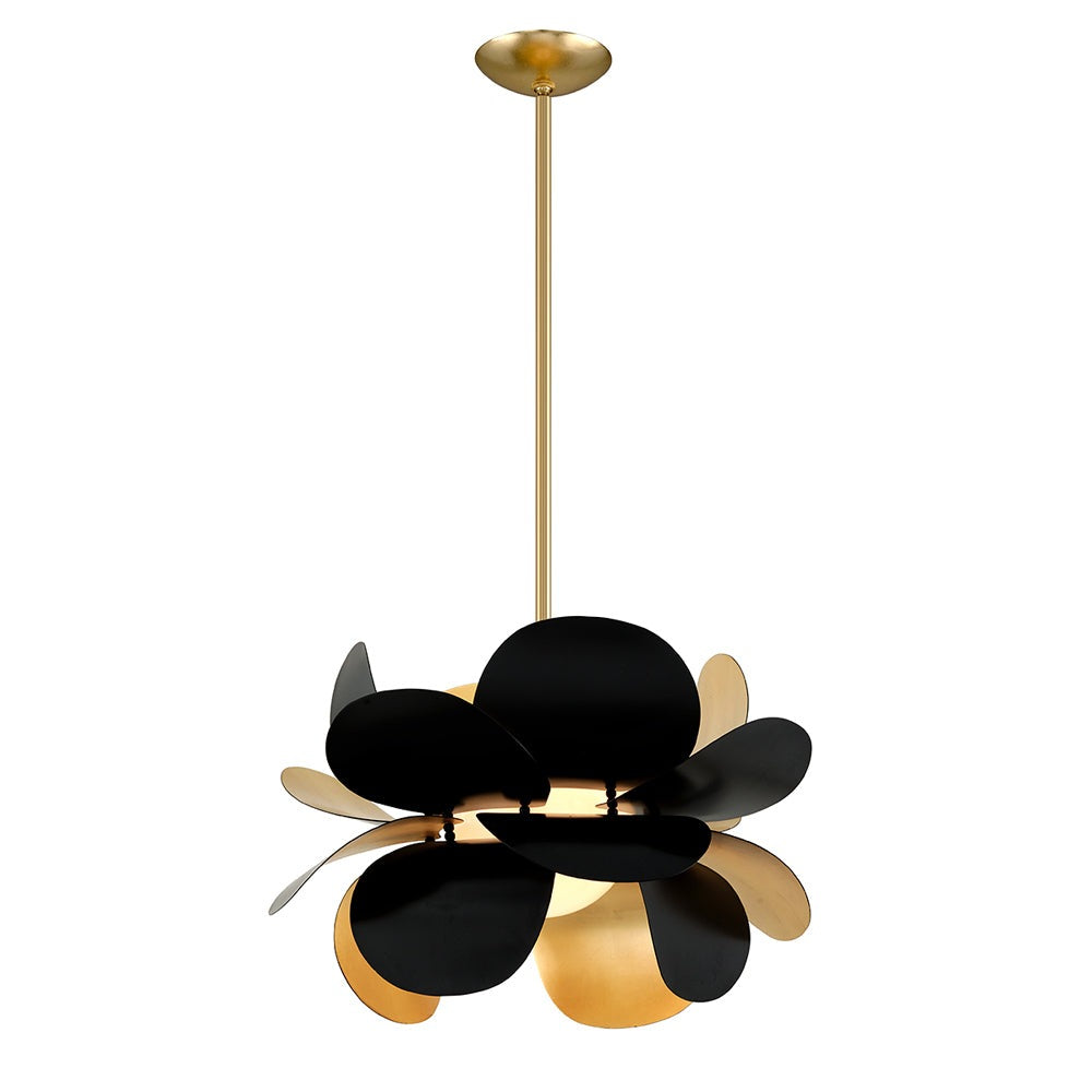 Product photograph of Hudson Valley Lighting Ginger Black Base And Opal White Shade Chandelier from Olivia's.