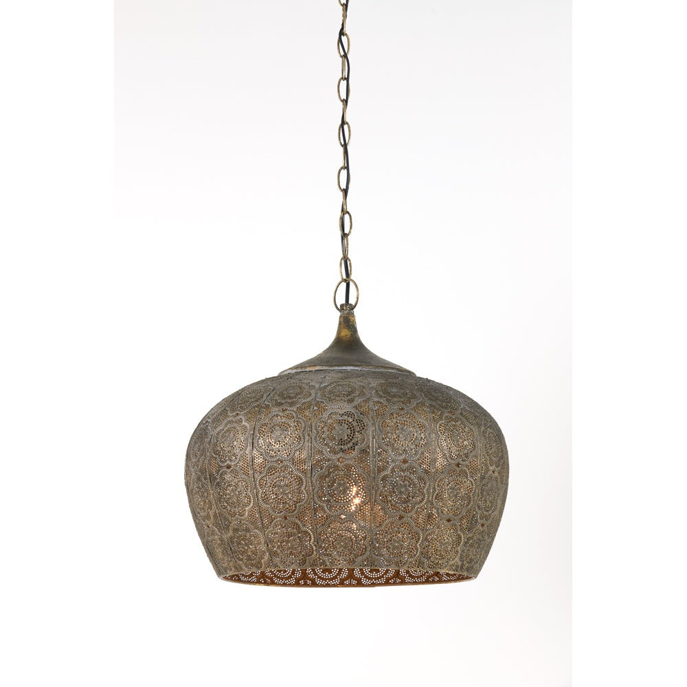 Product photograph of Light Living Emine Pendant Brown Gold Small from Olivia's.