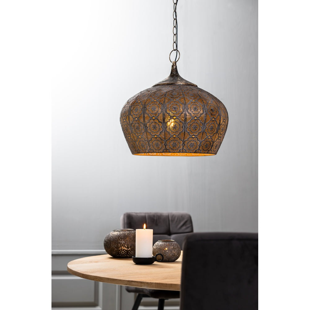 Product photograph of Light Living Emine Pendant Brown Gold Small from Olivia's.