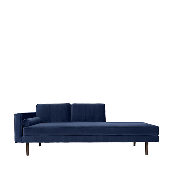 Product photograph of Broste Copenhagen Wind Chaise Longue Insignia Blue from Olivia's