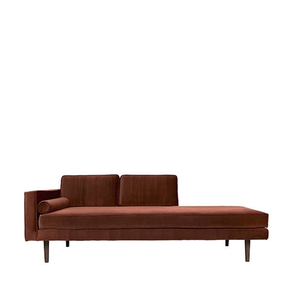 Product photograph of Broste Copenhagen Wind Chaise Longue Caramel Cafe from Olivia's