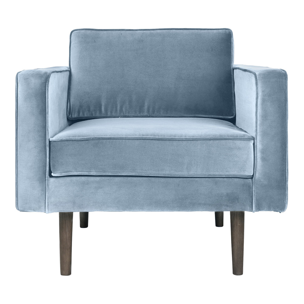 Product photograph of Broste Copenhagen Wind Armchair In Pastel Blue from Olivia's