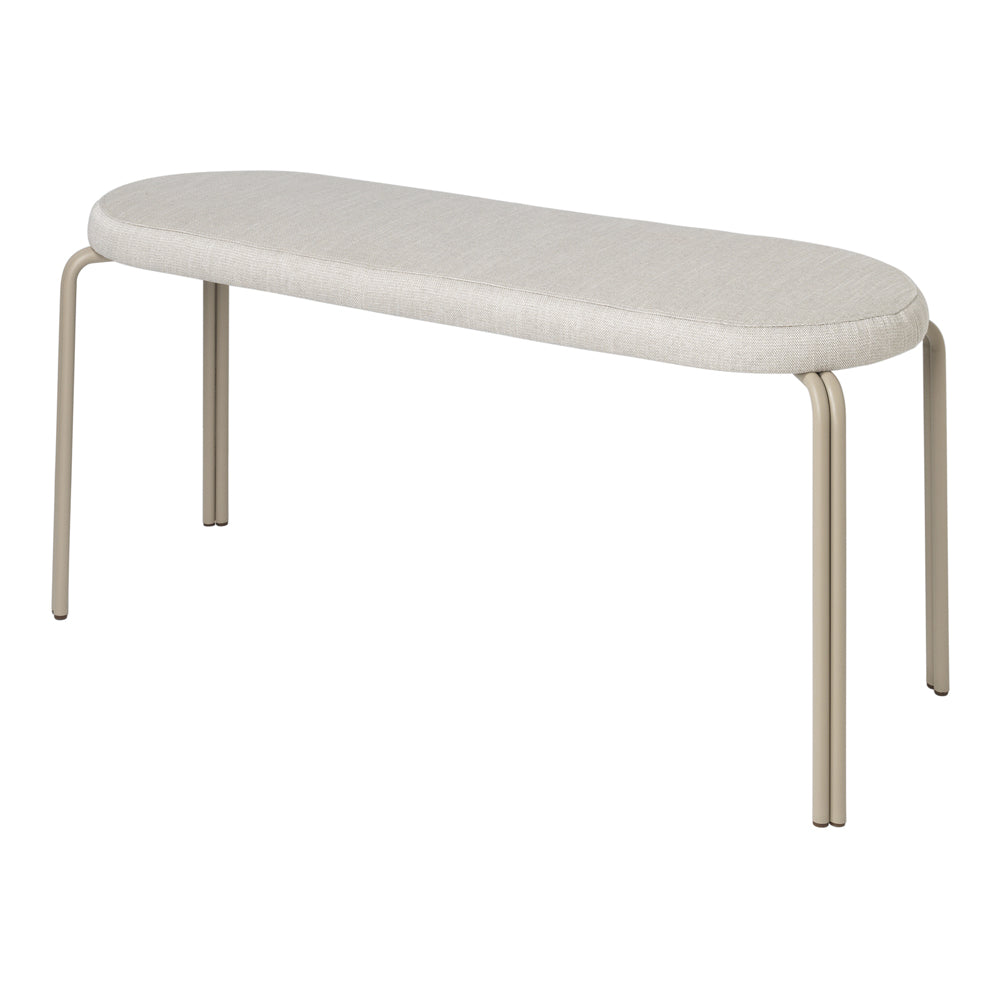 Product photograph of Broste Copenhagen 2 Seater Textile Oda Bench In Grey from Olivia's