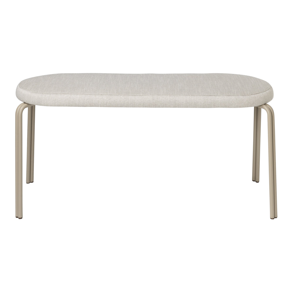 Product photograph of Broste Copenhagen 2 Seater Textile Oda Bench In Grey from Olivia's.