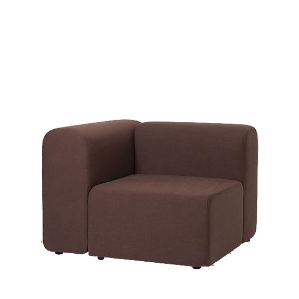 Broste Copenhagen Lagoon Chocolate Module Sofa Set Chaise