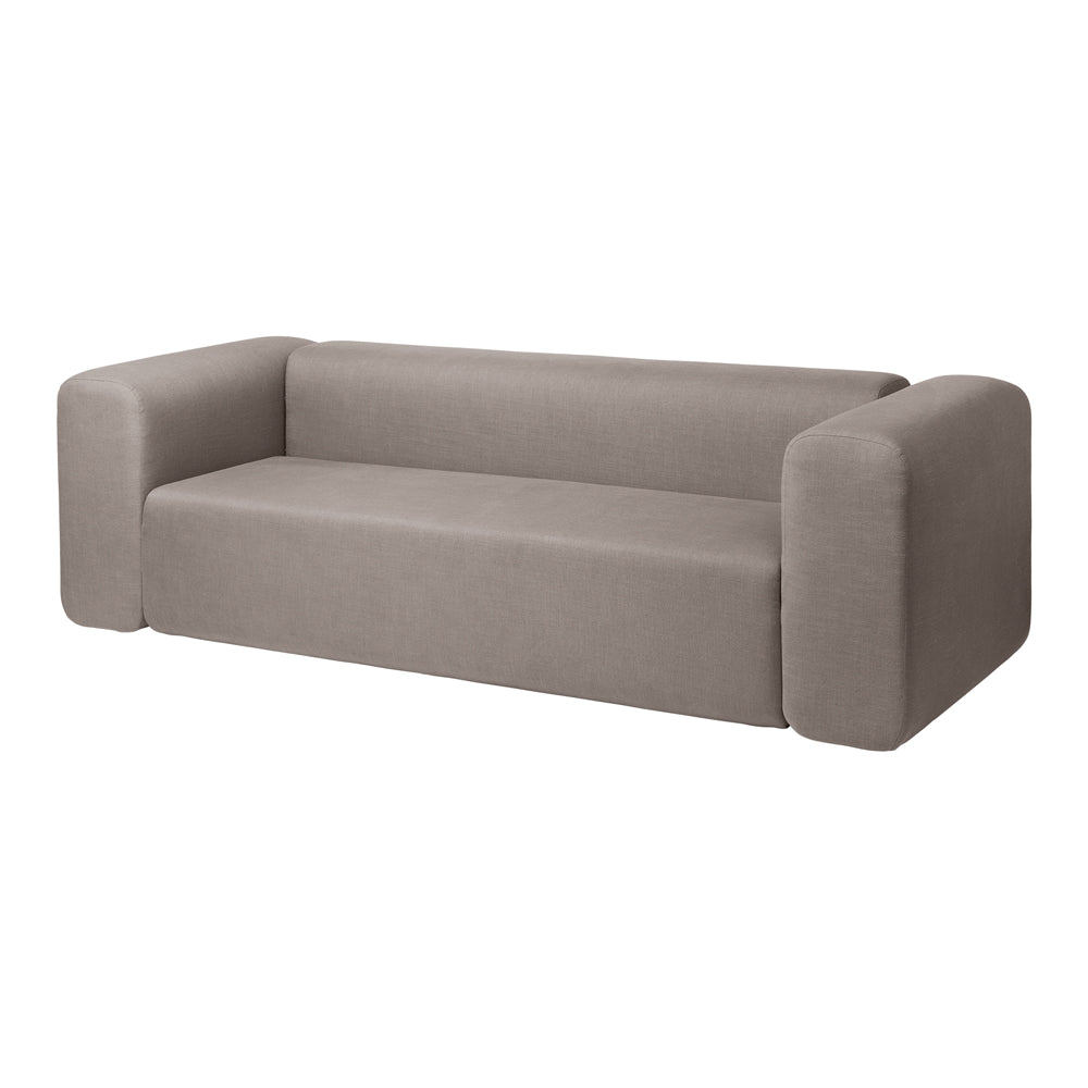Product photograph of Broste Copenhagen Lagoon 3-seater Sofa In Latte from Olivia's.