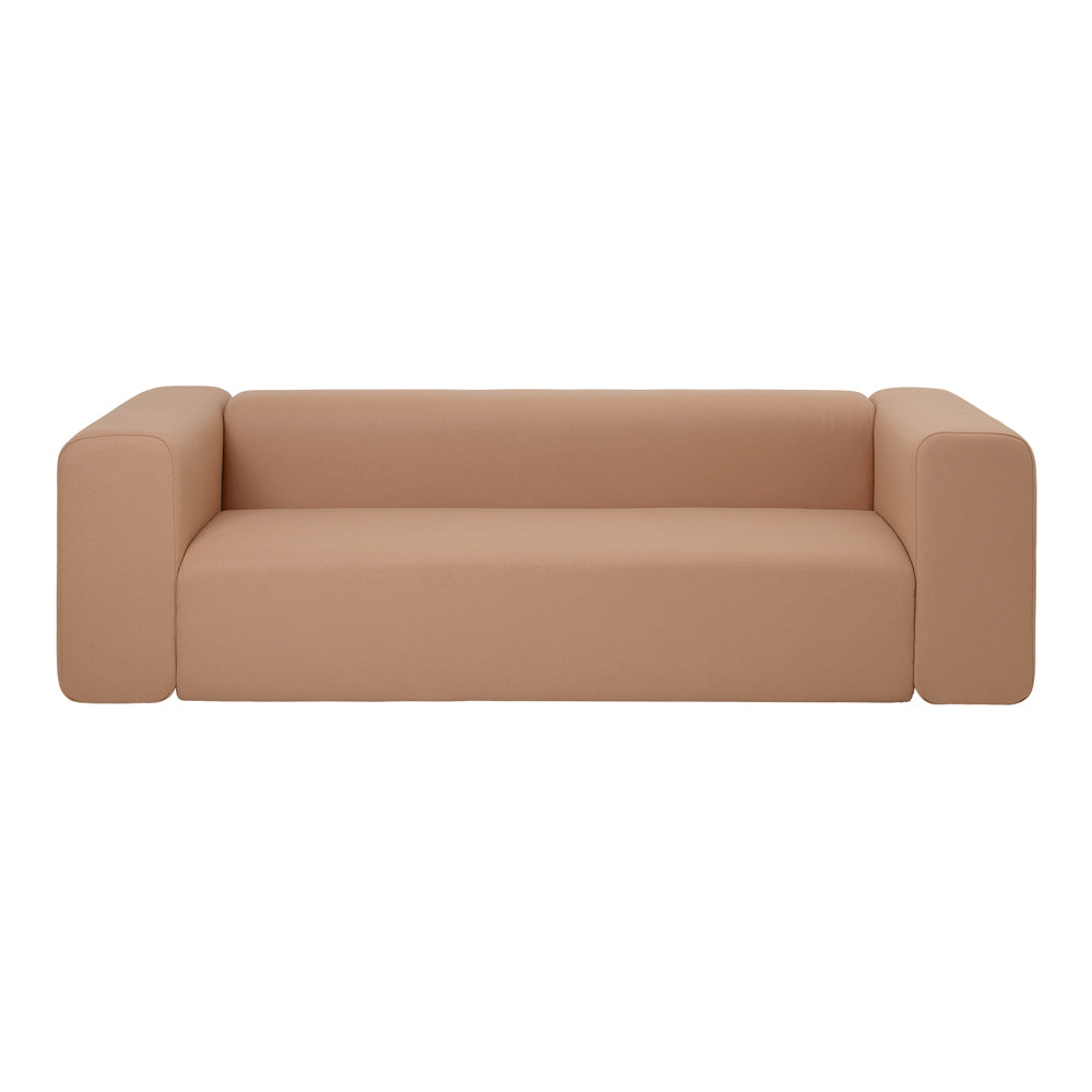 Product photograph of Broste Copenhagen Lagoon 3-seater Sofa In Peach from Olivia's