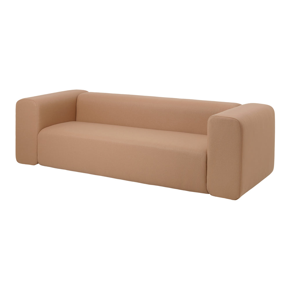 Product photograph of Broste Copenhagen Lagoon 3-seater Sofa In Peach from Olivia's.