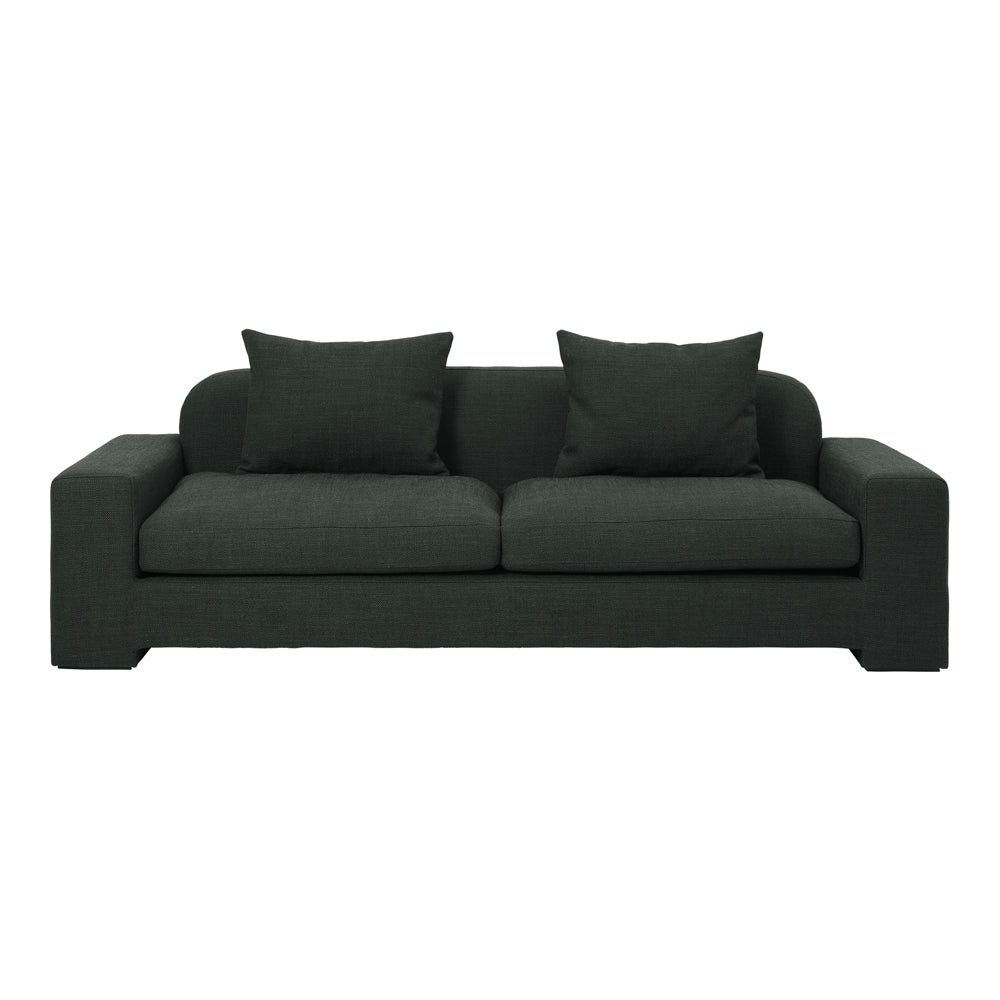 Product photograph of Broste Copenhagen Bay 3-seater Sofa In Green Melange from Olivia's