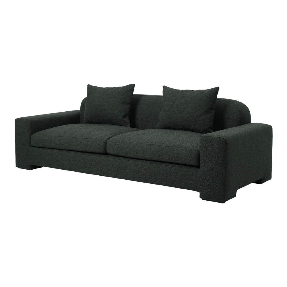 Product photograph of Broste Copenhagen Bay 3-seater Sofa In Green Melange from Olivia's.