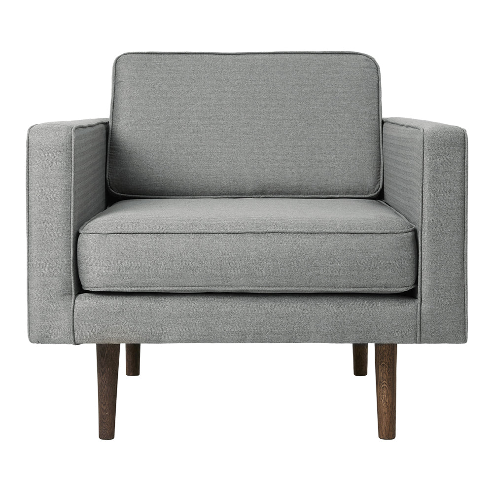 Product photograph of Broste Copenhagen Wind Tweed Armchair In Grey from Olivia's