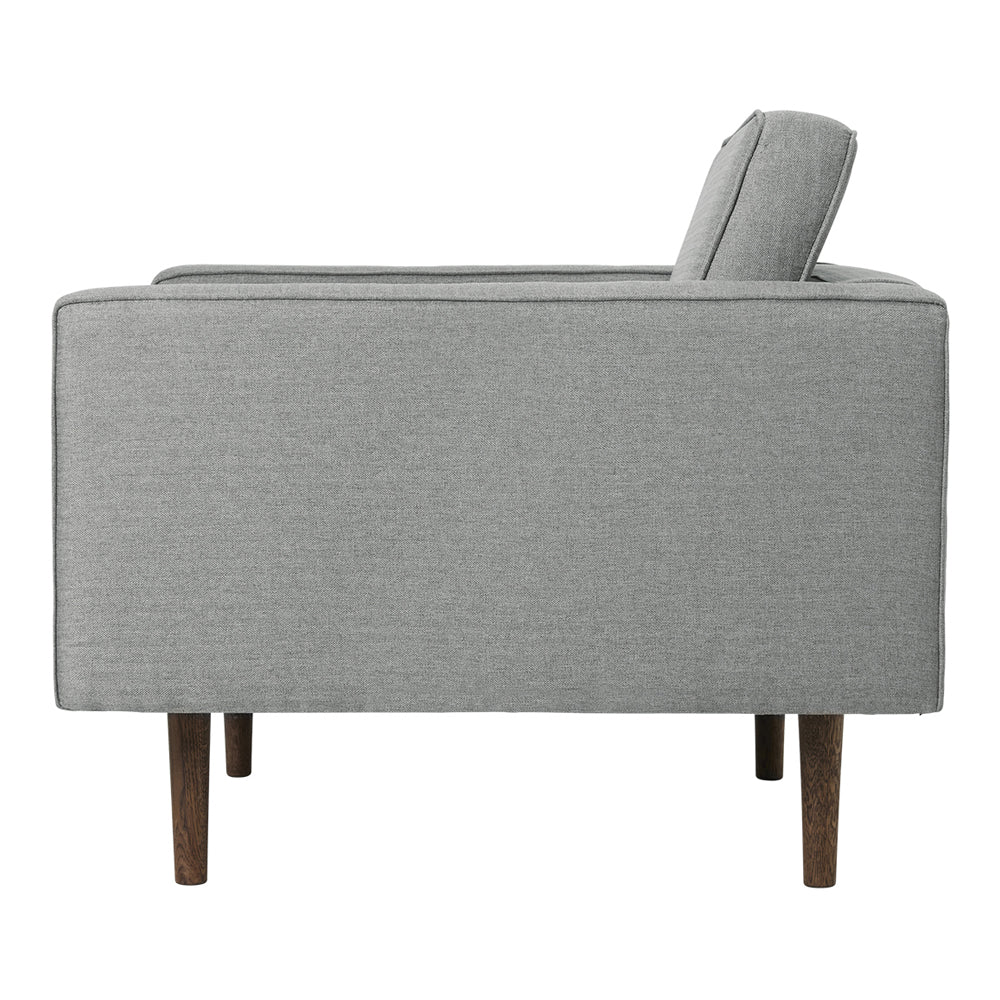 Product photograph of Broste Copenhagen Wind Tweed Armchair In Grey from Olivia's.