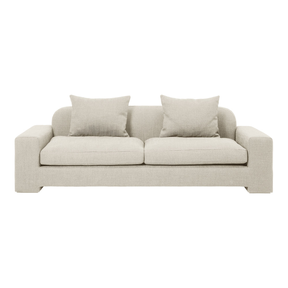 Product photograph of Broste Copenhagen Bay 3-seater Sofa In Light Beige from Olivia's