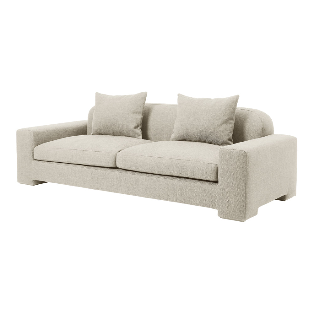 Product photograph of Broste Copenhagen Bay 3-seater Sofa In Light Beige from Olivia's.
