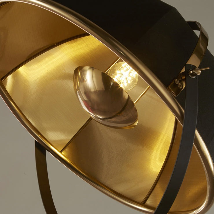 Product photograph of Olivia S Krissy Metal Tripod Floor Lamp In Black And Gold from Olivia's.