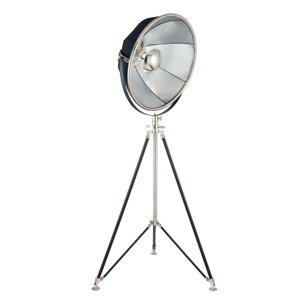 Product photograph of Olivia S Elliani Metal Tripod Floor Lamp In Black And Silver from Olivia's