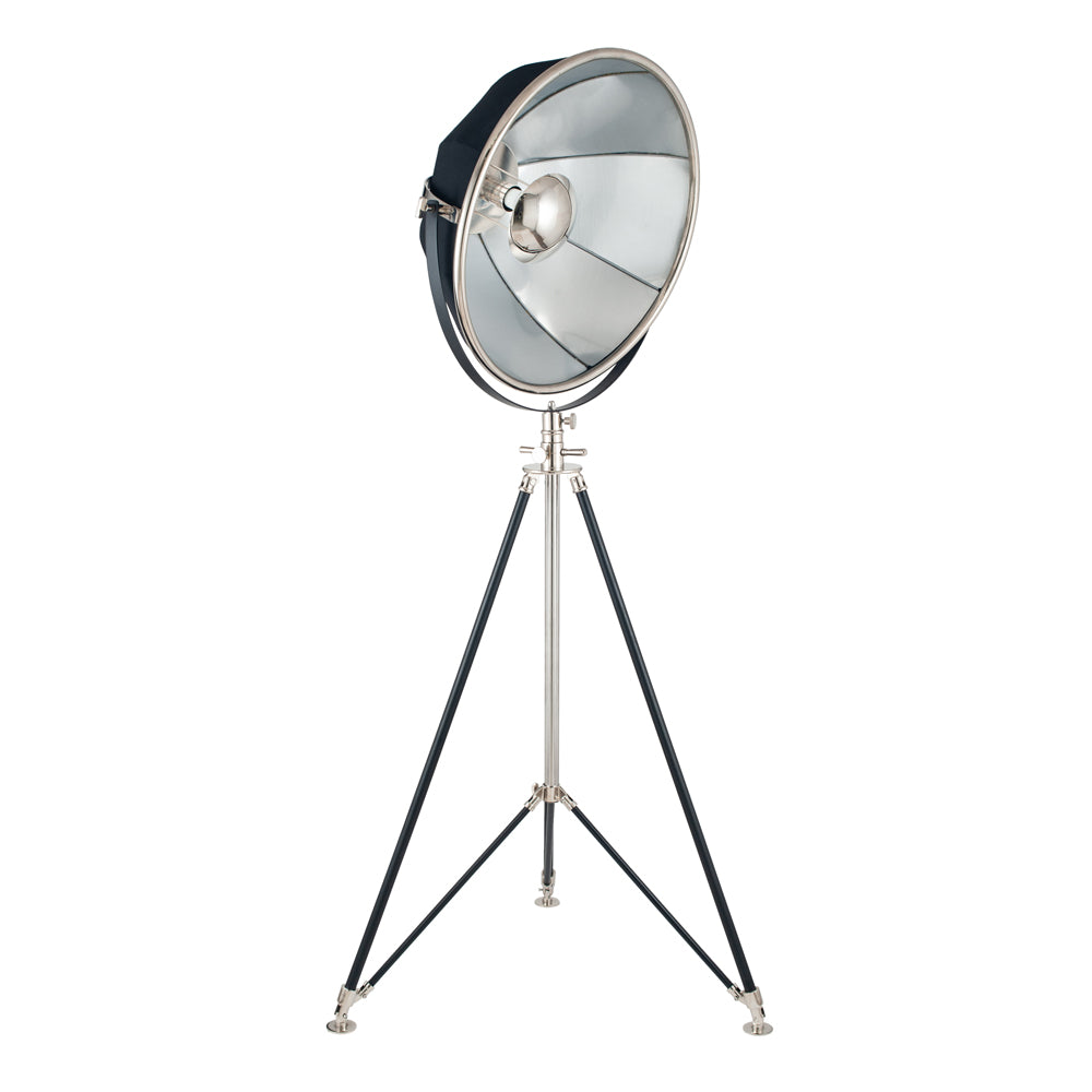 Olivias Elliani Metal Tripod Floor Lamp In Black And Silver