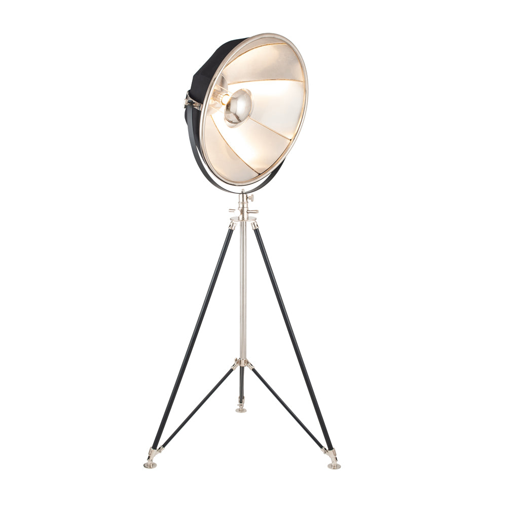 Product photograph of Olivia S Elliani Metal Tripod Floor Lamp In Black And Silver from Olivia's.