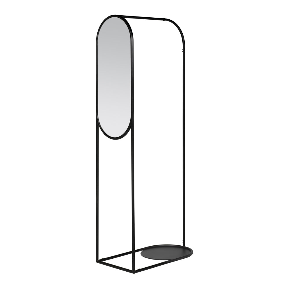 Product photograph of Broste Copenhagen Archie Mirror Rack In Black from Olivia's