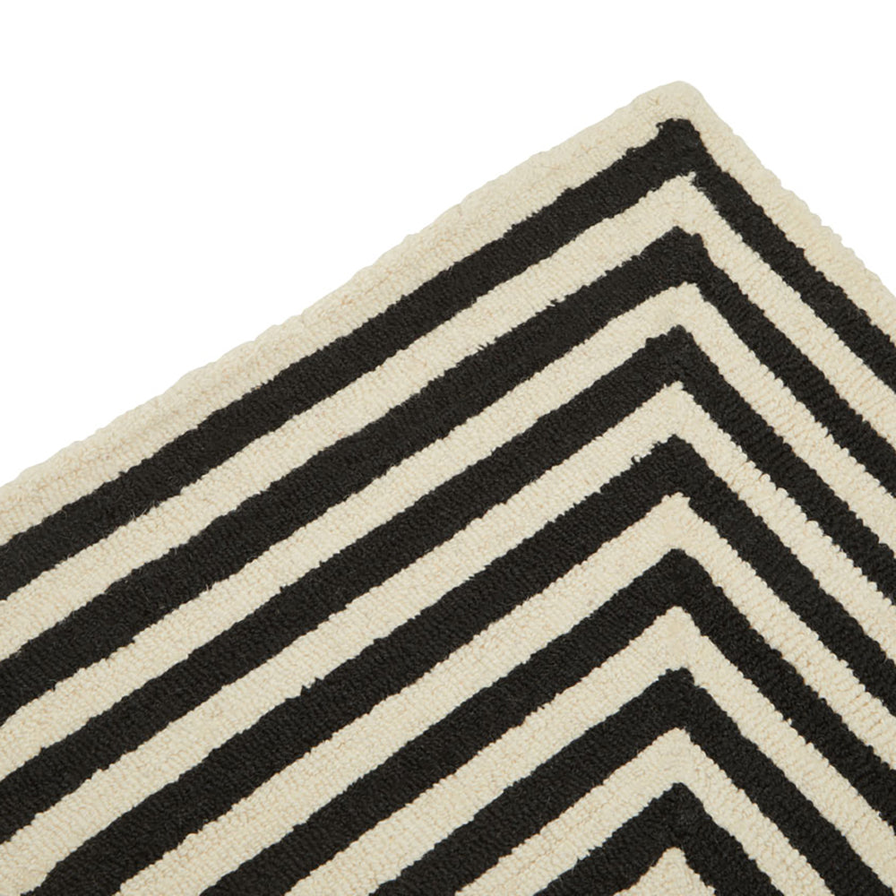 Product photograph of Olivia S Soft Industrial Collection - Rosie Milana Rug In Black White Small from Olivia's.