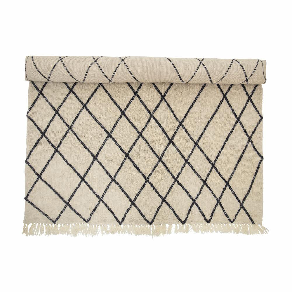 Product photograph of Bloomingville Anemette Wool Rug In Natural from Olivia's