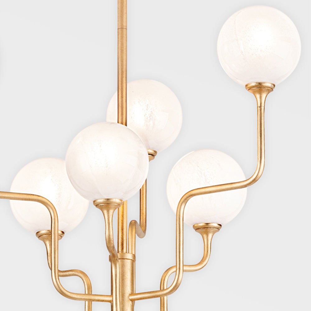 Product photograph of Hudson Valley Lighting 6 Light Chandelier In Vintage Gold Leaf from Olivia's.