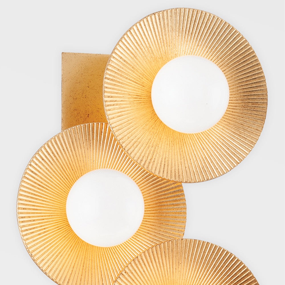 Product photograph of Hudson Valley Lighting 5 Light Wall Sconce In Vintage Gold Leaf from Olivia's.