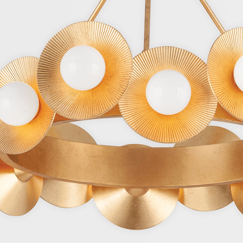 Product photograph of Hudson Valley Lighting 16 Light Chandelier In Vintage Gold Leaf from Olivia's.