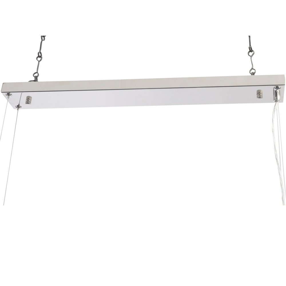 Product photograph of Libra Midnight Mayfair Collection - Venus Rectangular Chandelier Nickel from Olivia's.