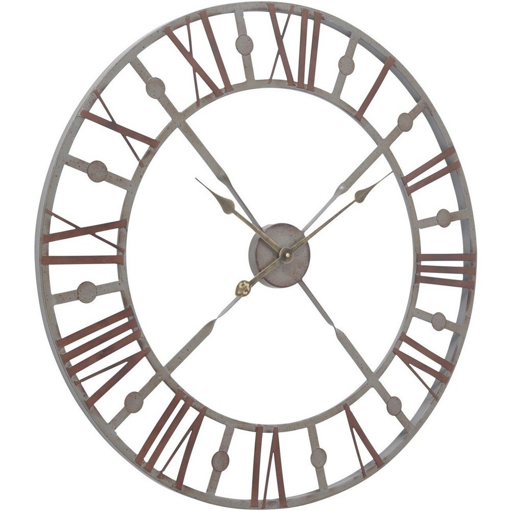 Libra Skeleton Wall Clock In Antique Grey