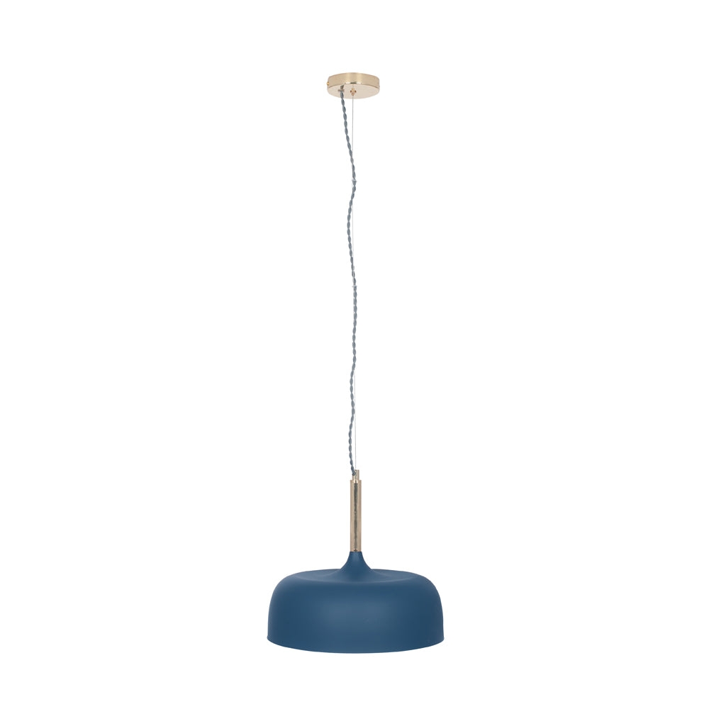 Product photograph of Olivia S Cosmo Matt Domed Metal Pendant In Indigo from Olivia's