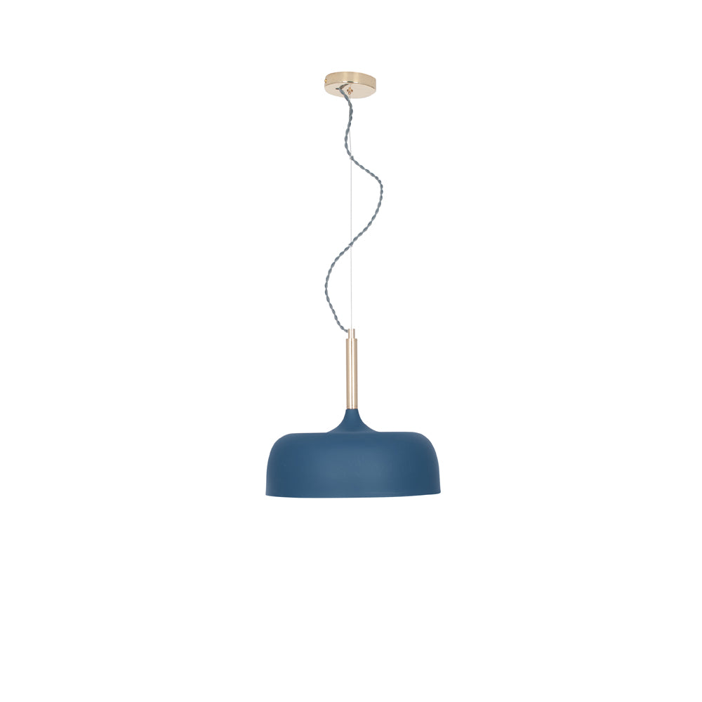 Product photograph of Olivia S Cosmo Matt Domed Metal Pendant In Indigo from Olivia's.