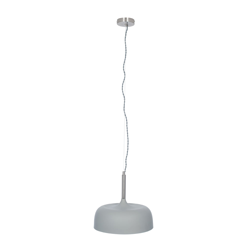 Product photograph of Olivia S Cosmo Matt Domed Metal Pendant In Grey from Olivia's