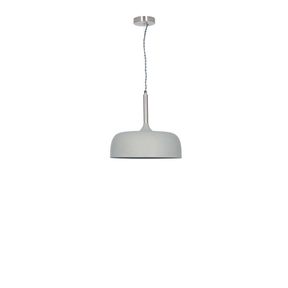 Product photograph of Olivia S Cosmo Matt Domed Metal Pendant In Grey from Olivia's.