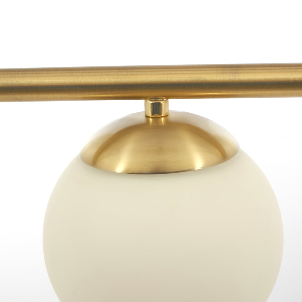 Product photograph of Olivia S Sydney 3 Orb And Metal Pendant In White And Gold from Olivia's.