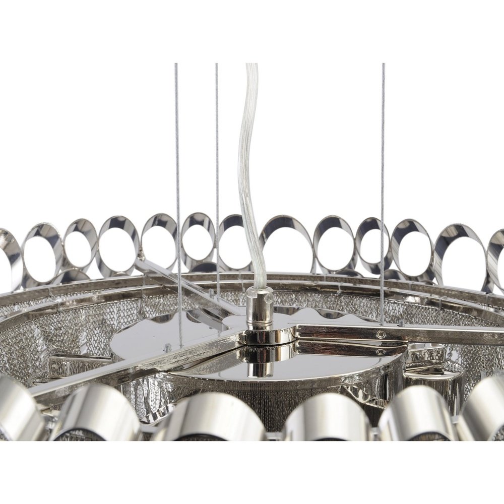 Product photograph of Libra Interiors Venus Chandelier Nickel from Olivia's.