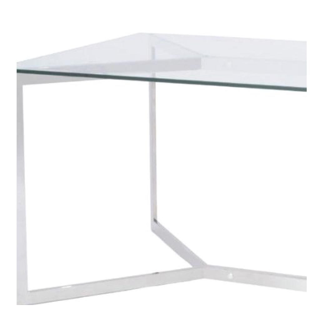 Product photograph of Libra Midnight Mayfair Collection - Linton Dining Table Stainless Steel And Glass from Olivia's.