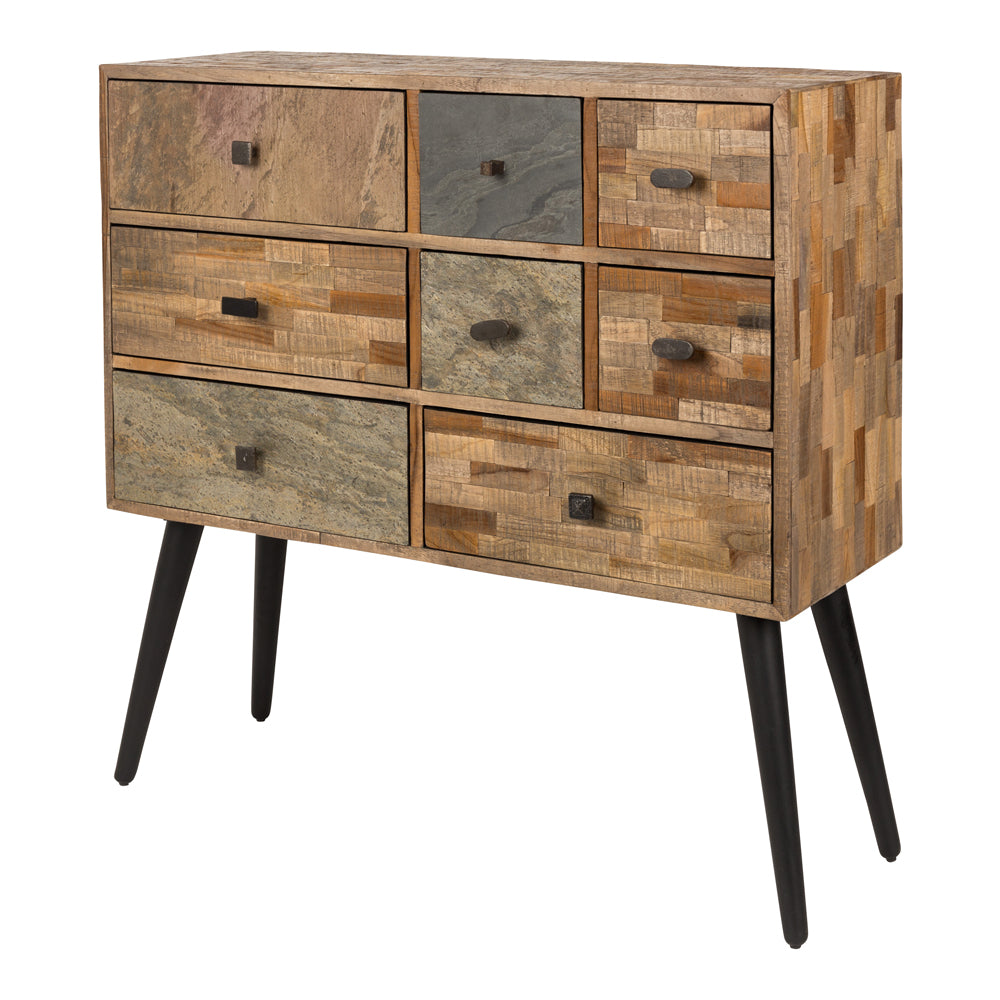 Product photograph of Olivia S Nordic Living Collection - Selma Cabinet In Brown from Olivia's.